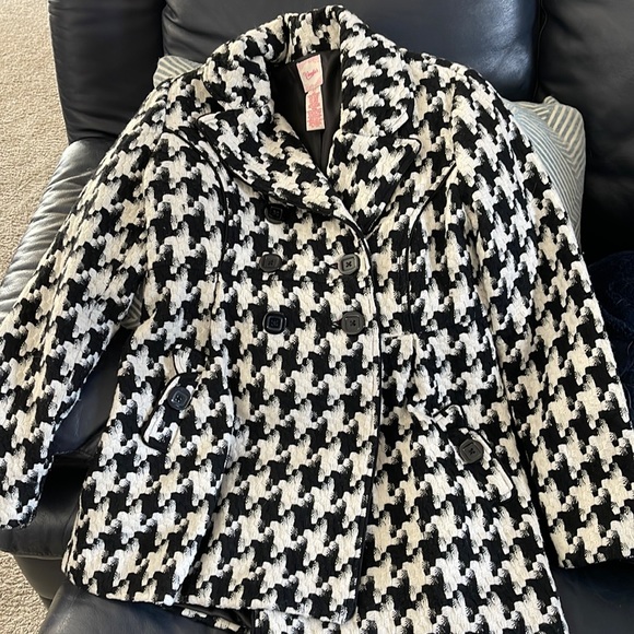 Houndstooth Pea Coat - Picture 1 of 3
